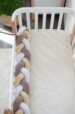 Бампер-коса Baby Veres White Mokko Beige 120*15